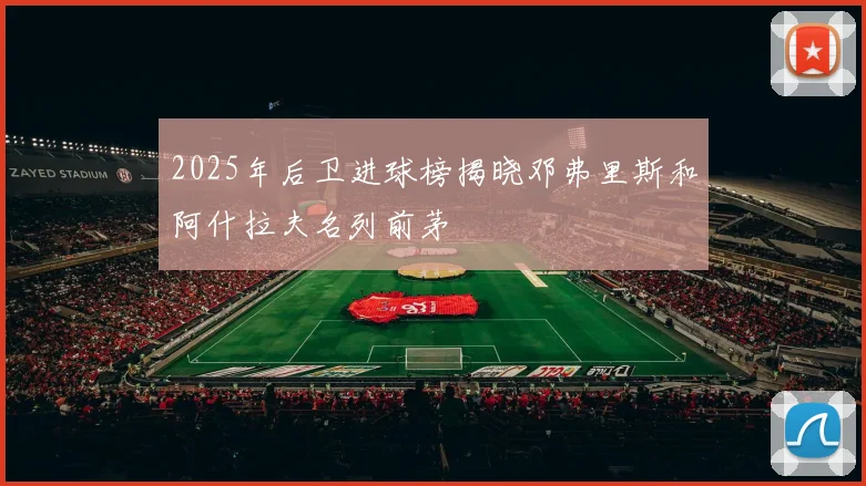 2025年后卫进球榜揭晓邓弗里斯和阿什拉夫名列前茅